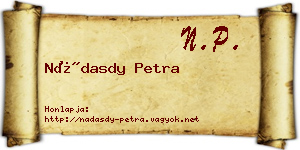 Nádasdy Petra névjegykártya