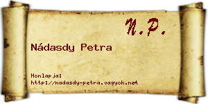 Nádasdy Petra névjegykártya